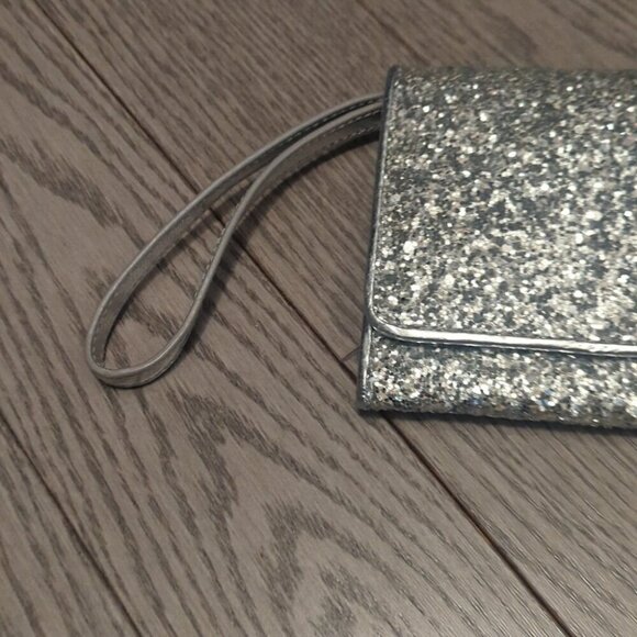 Aldo Silver Glitter Clutch- BNWOT - Picture 2 of 6